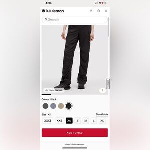 lululemon athletica Women's Black Dance Studio Pants, Sz2